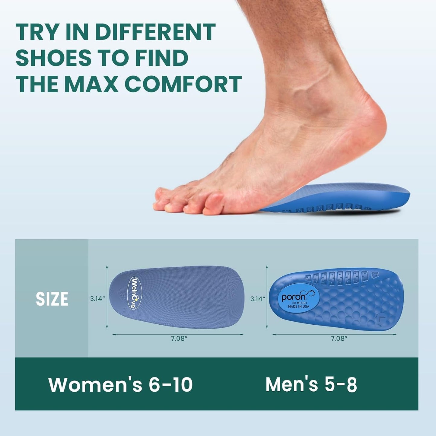 Memory Foam Heel Insert