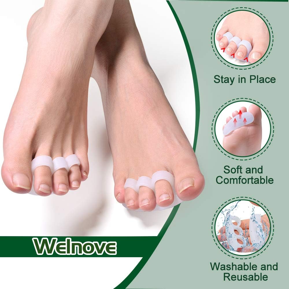 Hammer Toe Crests Straightener 4 Pcs (3 Loops White)