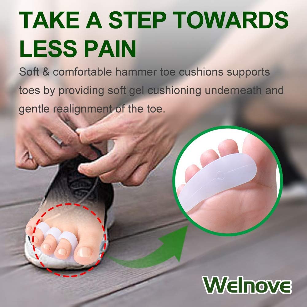 Hammer Toe Crests Straightener 4 Pcs (3 Loops White)
