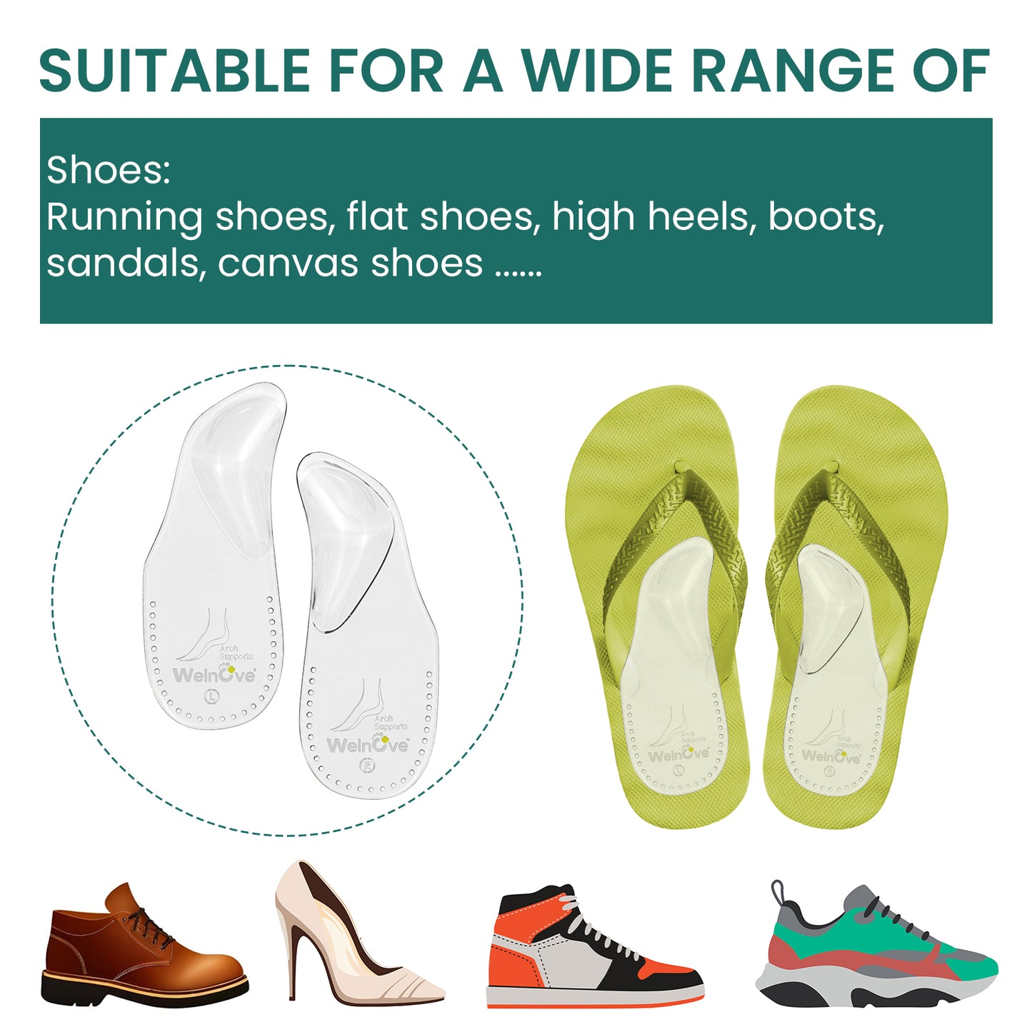 Arch Support Heel Pads 3 pairs