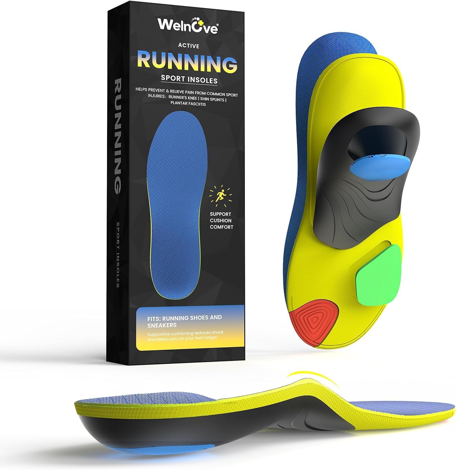 thumbnail image 2 of Orthotic Arch Support Insoles For Flat Feet - Pain Relief For Running & Sports - UK Sizes 2 of 11
