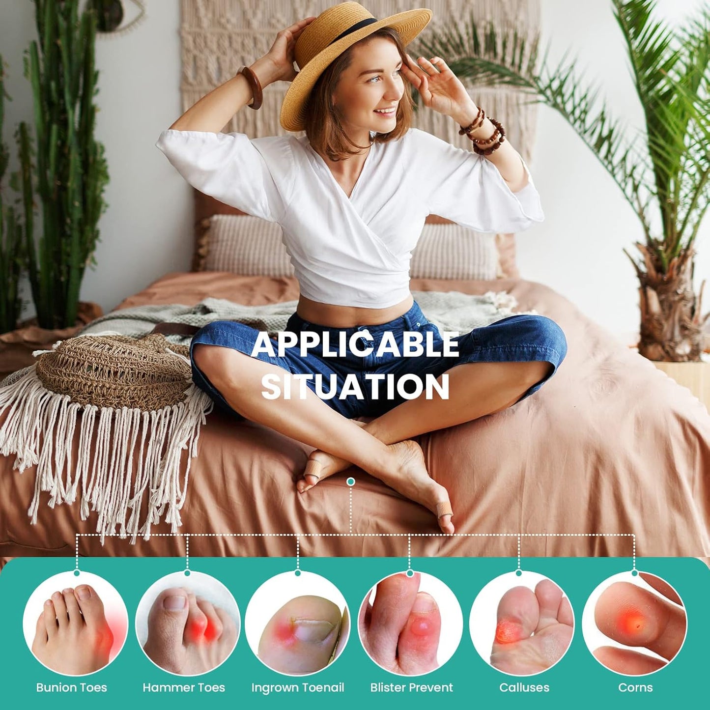 Toe Protectors, Cuttable Toe Tubes Sleeves - 6 Pack