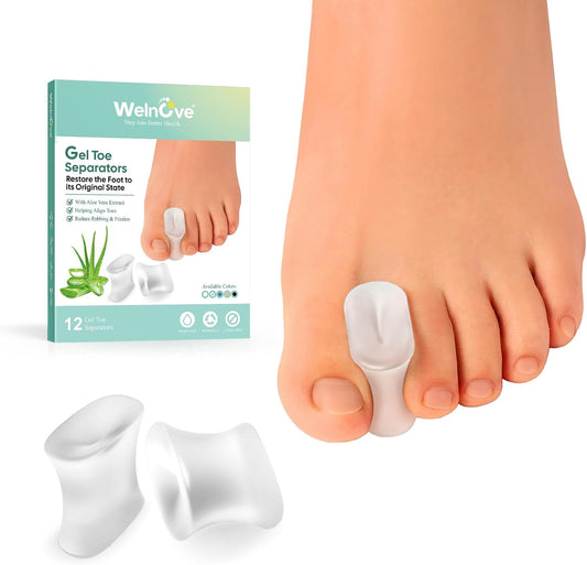 12-Pack Gel Toe Separators