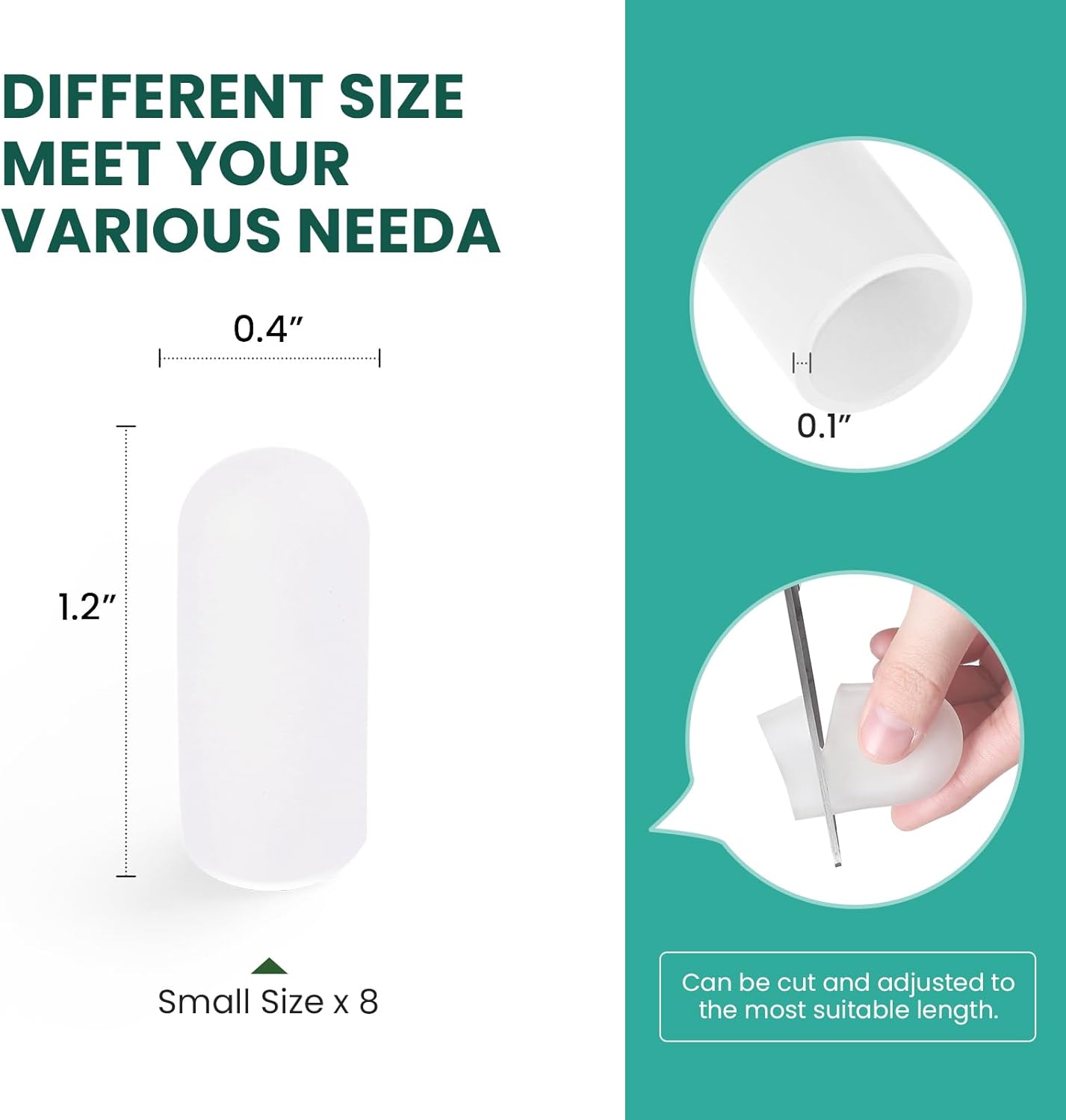 Silicone Toe Protector 8Count Small Size