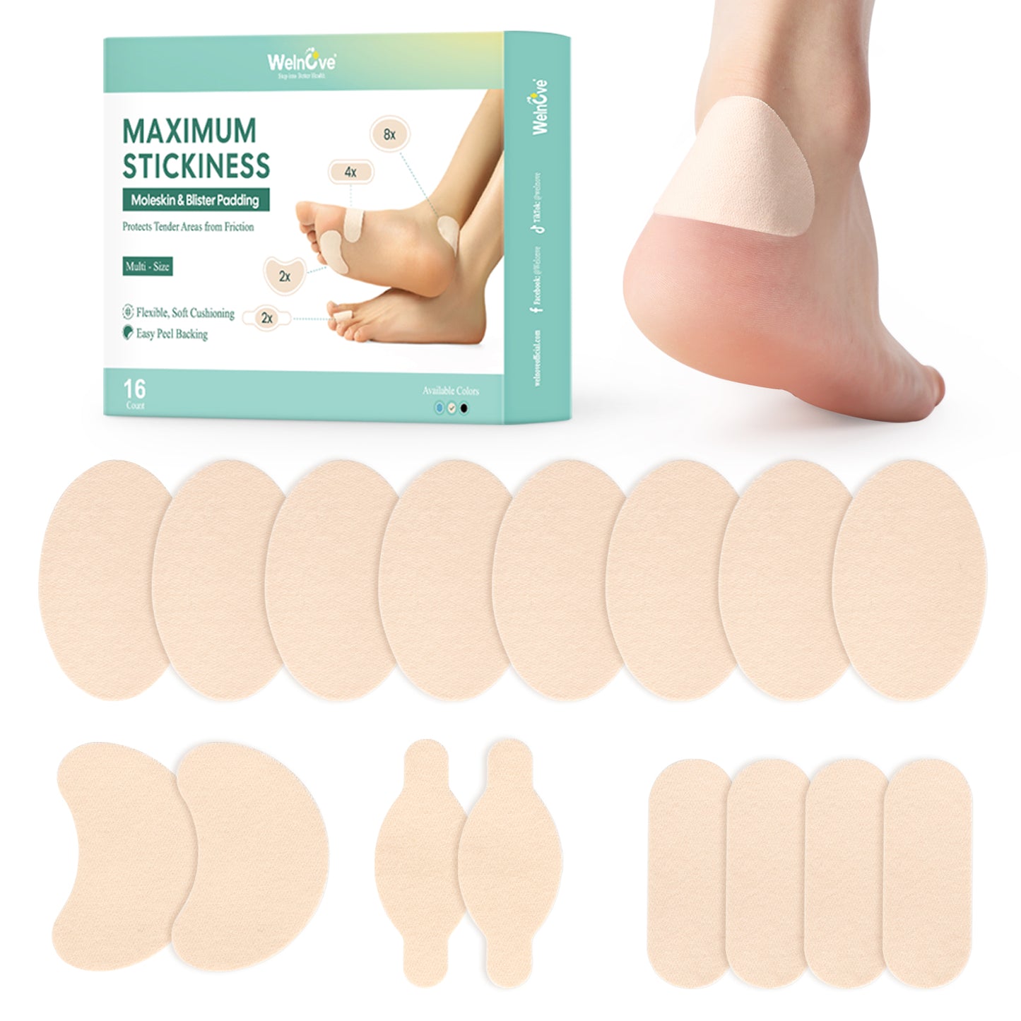 Moleskin Adhesive Pads 16 psc