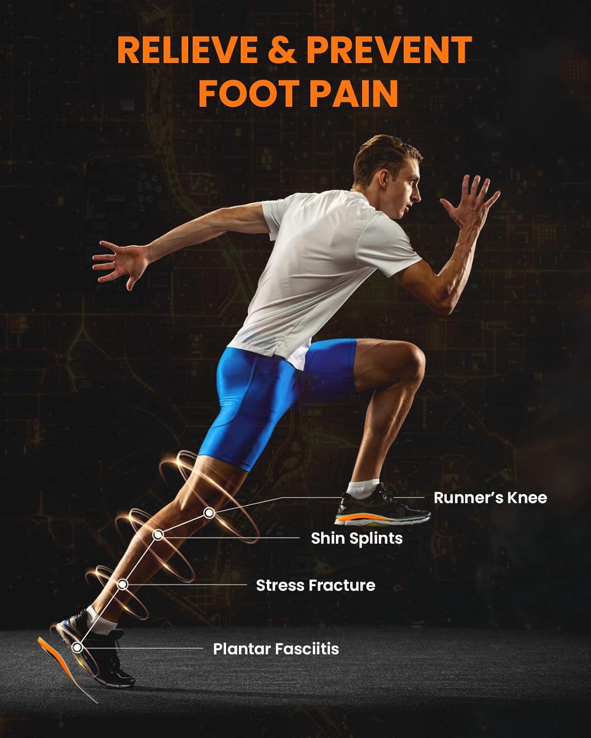 Performance Running Insoles-Shock Absorption