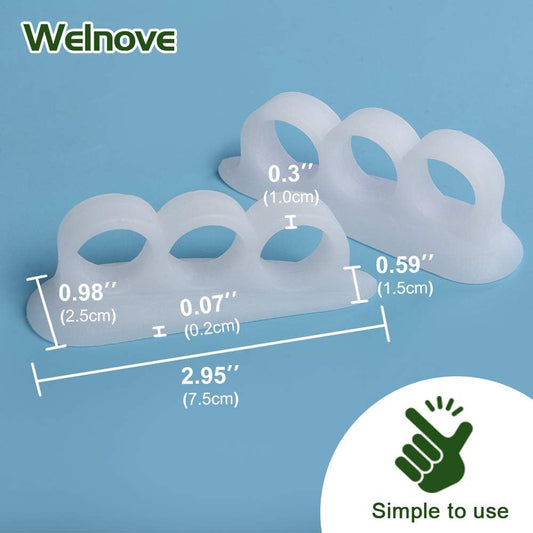 Hammer Toe Crests Straightener 4 Pcs (3 Loops White)