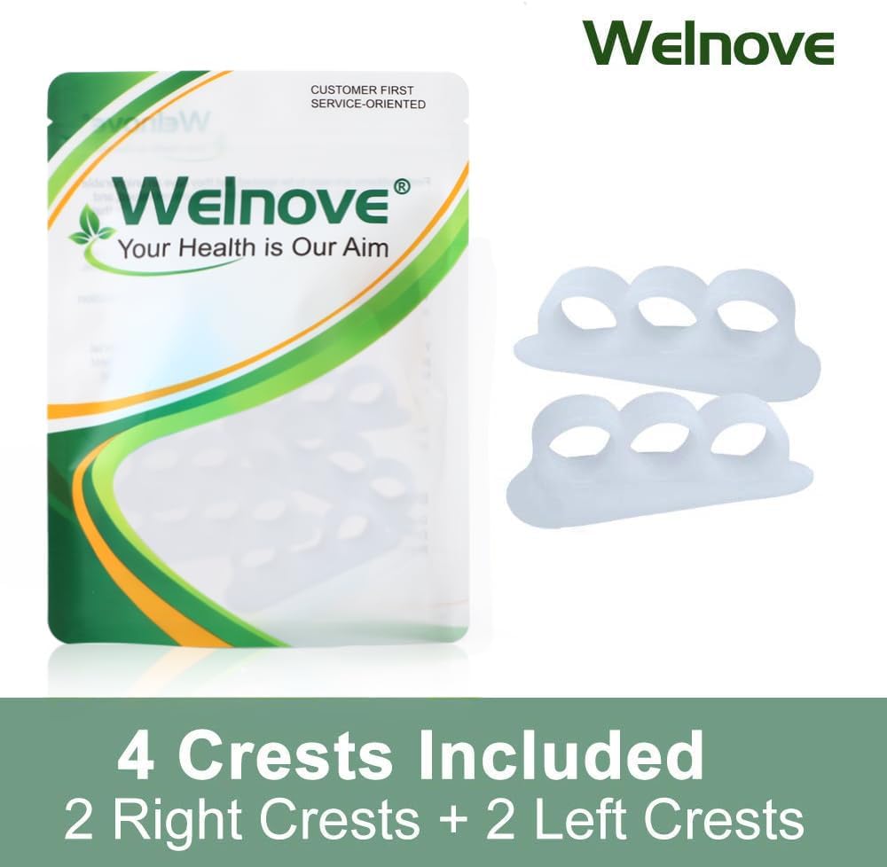 Hammer Toe Crests Straightener 4 Pcs (3 Loops White)