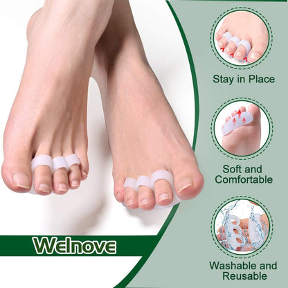 Hammer Toe Crests Straightener 4 Pcs (3 Loops White)