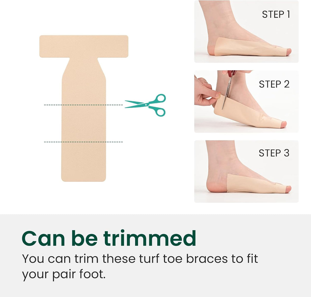 Welnove Turf Toe T-Straps for Big Toe Support, 16-Pack Moleskin Toe Straps for Pain Relief, Hypoallergenic & Adjustable Toe Stabilizer for Men & Women,Multi Size
