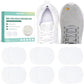 Welnove Shoe Toe Patches for Hole Prevention and Repair, Breathable Mesh Fabric Adhesive Pads for Sneakers Running Shoes, 12 Pads (6 Pairs) White