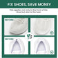 Welnove Shoe Toe Patches for Hole Prevention and Repair, Breathable Mesh Fabric Adhesive Pads for Sneakers Running Shoes, 12 Pads (6 Pairs) White
