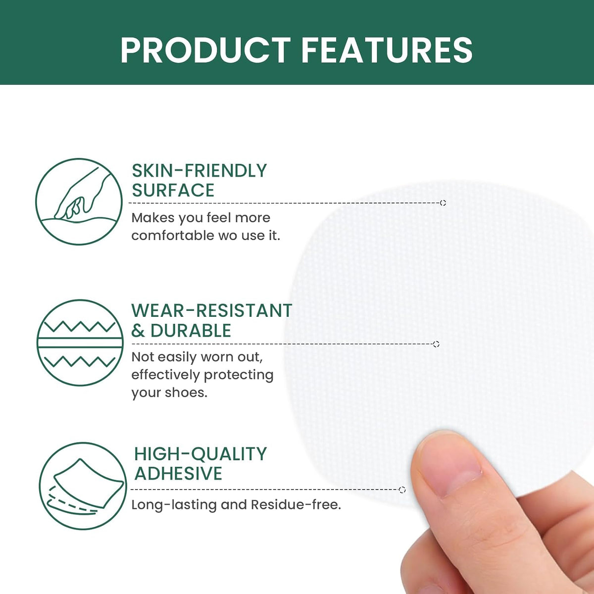 Welnove Shoe Toe Patches for Hole Prevention and Repair, Breathable Mesh Fabric Adhesive Pads for Sneakers Running Shoes, 12 Pads (6 Pairs) White