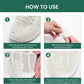 Welnove Shoe Toe Patches for Hole Prevention and Repair, Breathable Mesh Fabric Adhesive Pads for Sneakers Running Shoes, 12 Pads (6 Pairs) White