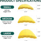Welnove Toe Fillers for Too Big Loose Shoes, 4 Pairs Soft Memory Foam Shoe Inserts for Men & Women, Fill Gaps in Sneakers Boots Heels,Size L，Yellow