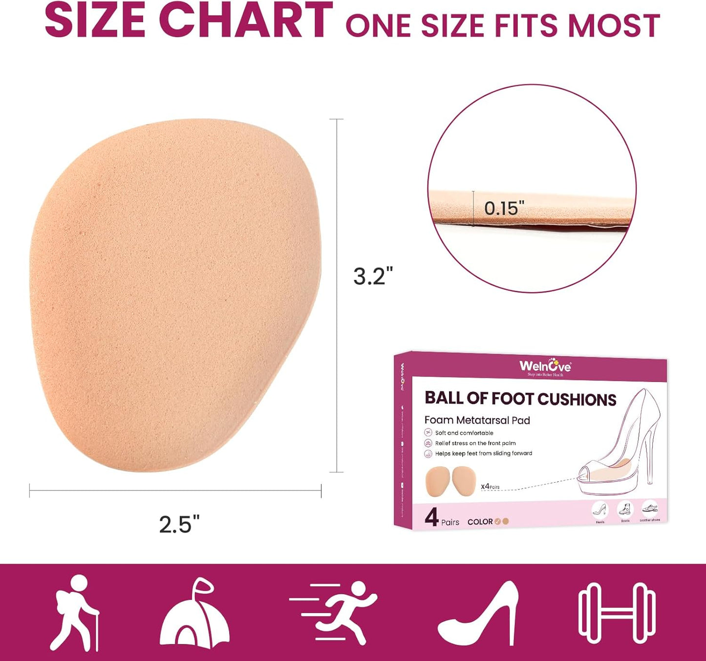 Ball of Foot Cushion Metatarsal Pads
