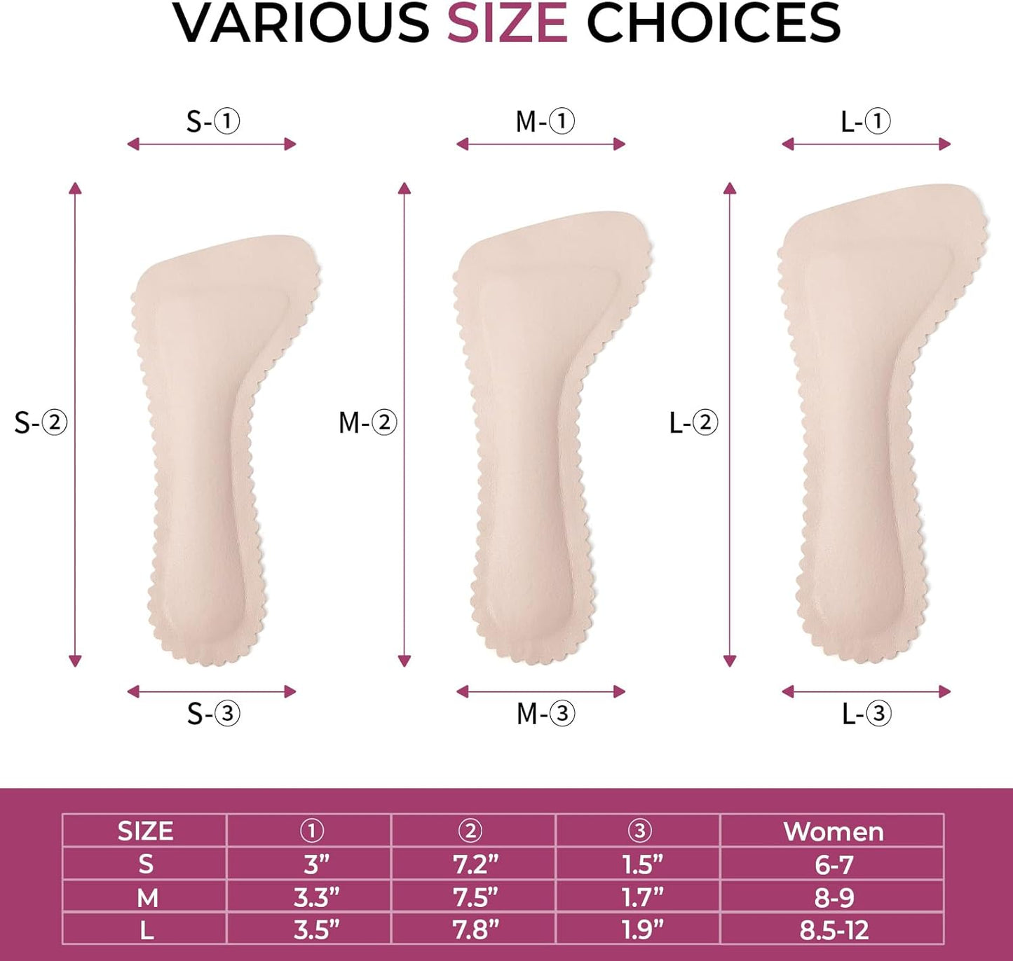 High Heel Cushion Inserts 2 Pair