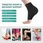 Welnove Achilles Tendonitis Heel Protector Socks, 1 Pair Black Regular Size Compression Ankle Socks with Gel Pad for Achilles Pain & Shoe Rubbing Relief