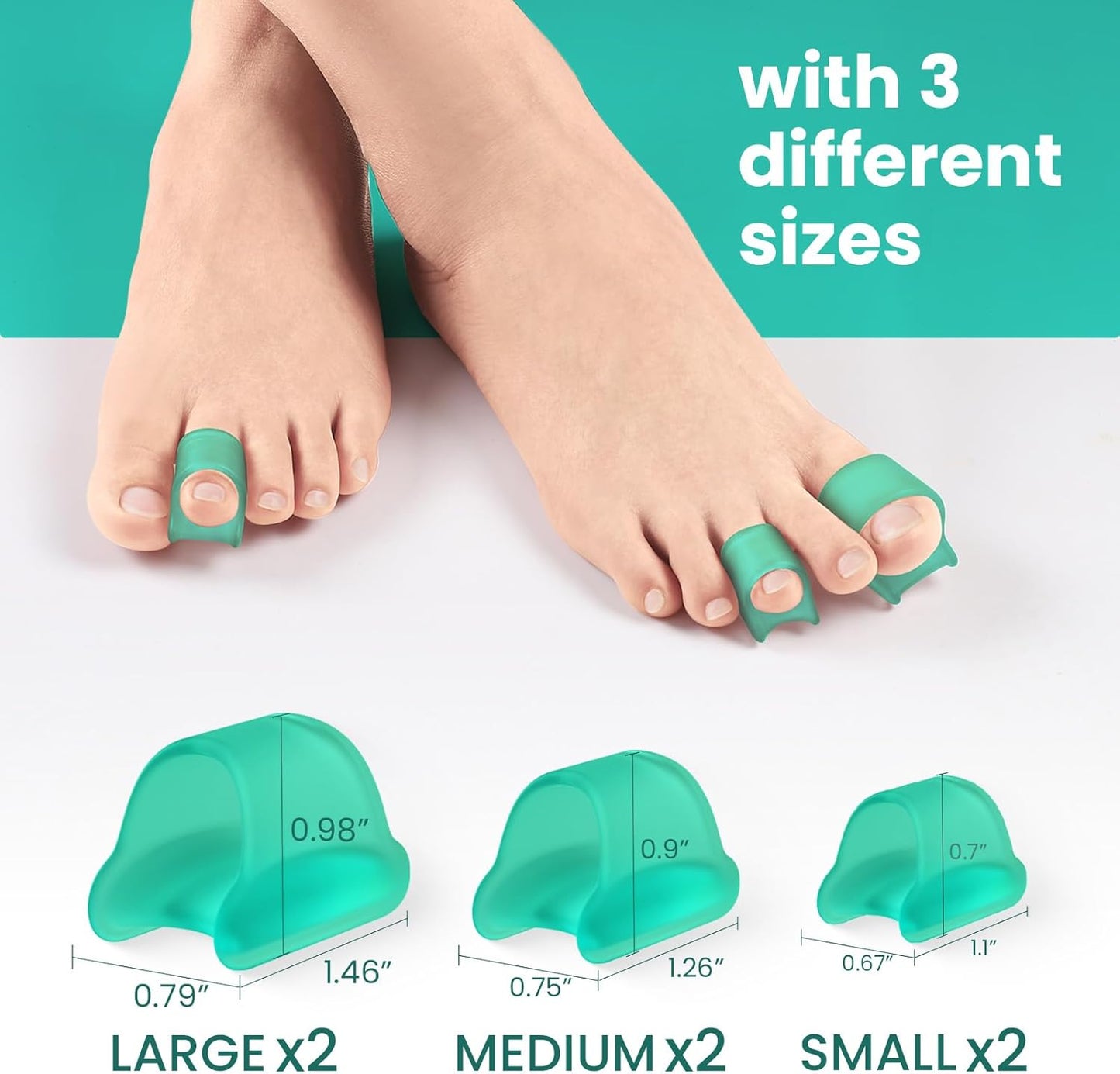 Hammertoe Corrector - 6 Pack (Green)