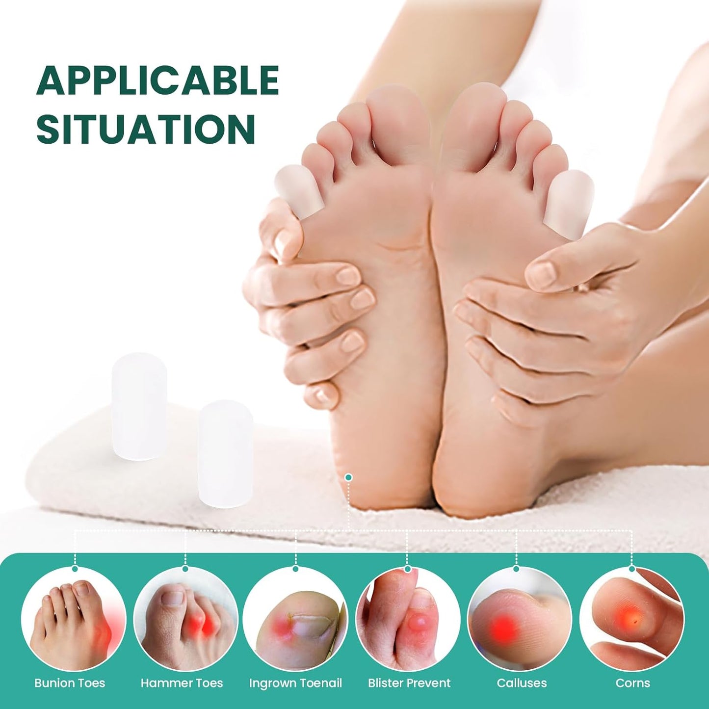 Silicone Toe Protector 8Count Small Size