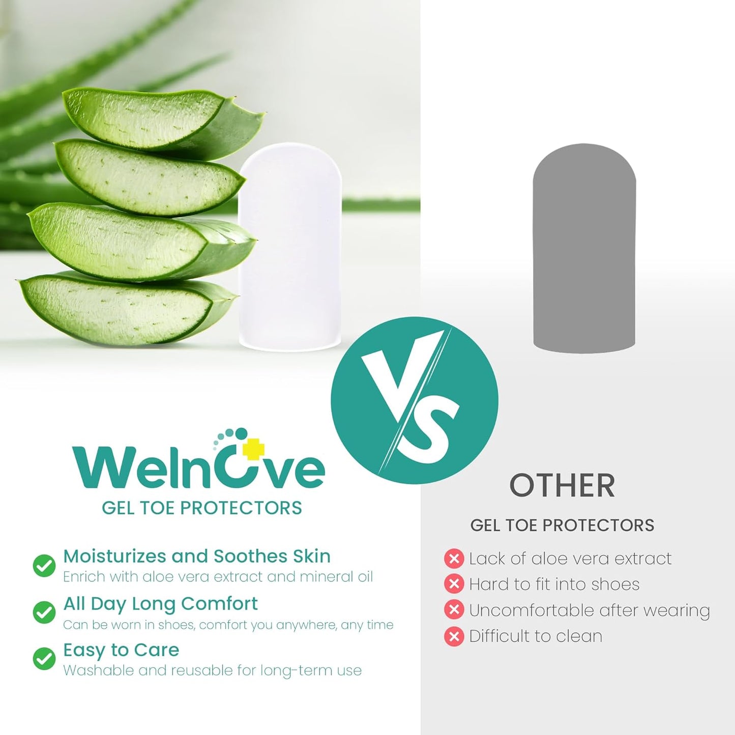 Silicone Toe Protector 8 Count Medium Size