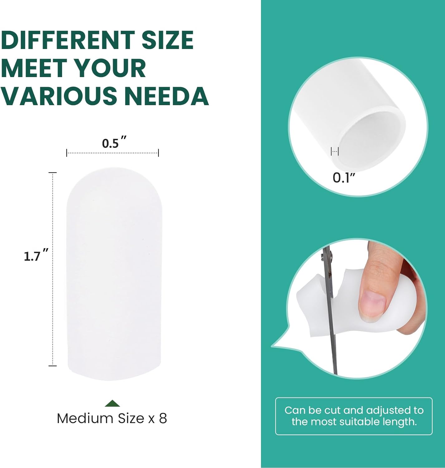 Silicone Toe Protector 8 Count Medium Size