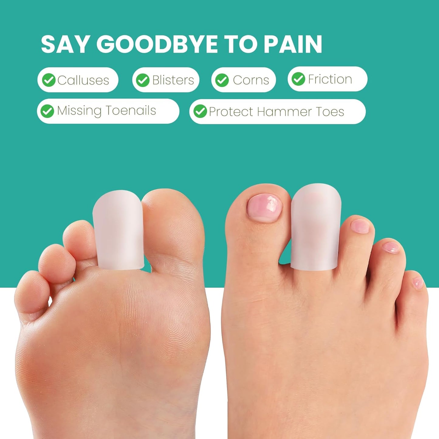 Silicone Toe Protector 8 Count Medium Size