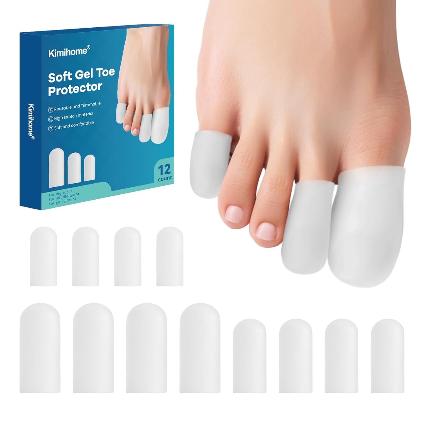 Kimihome Gel Toe Protector and Caps