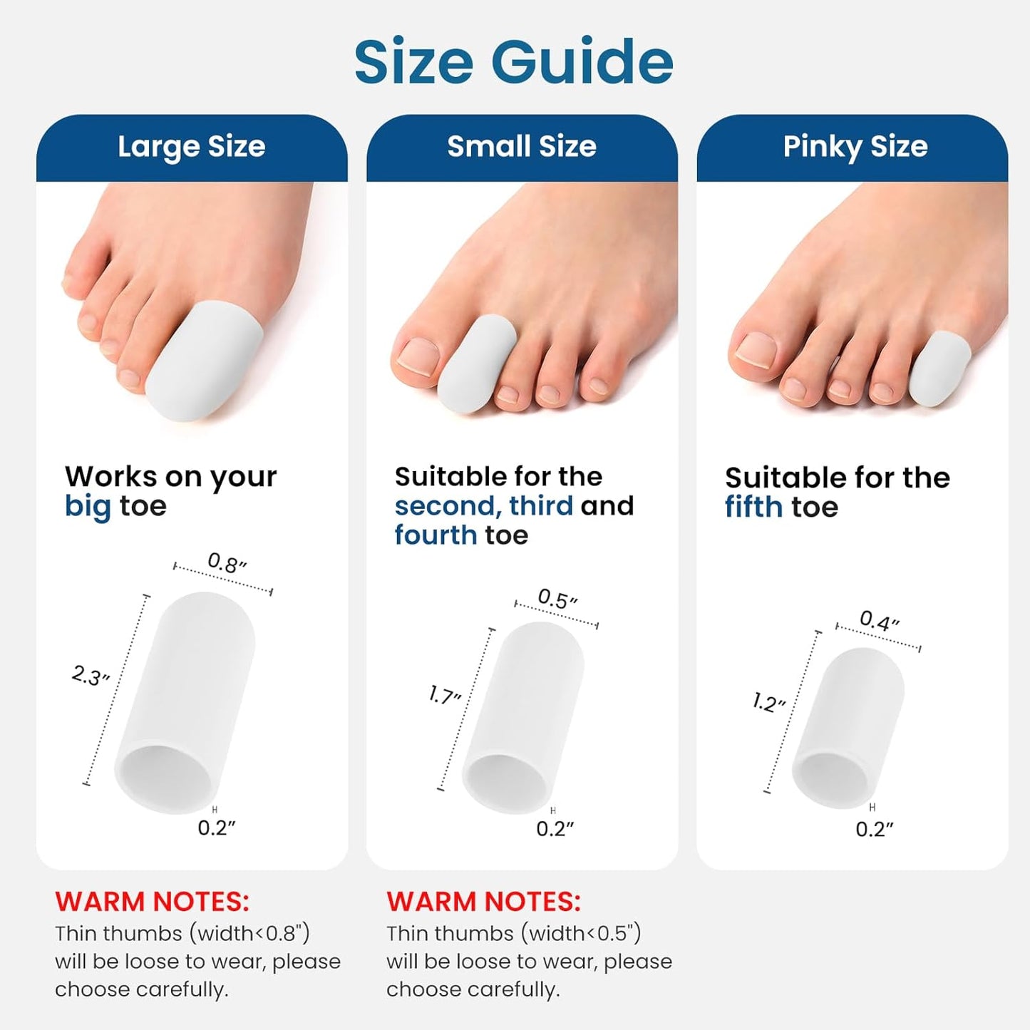 Kimihome Gel Toe Protector and Caps